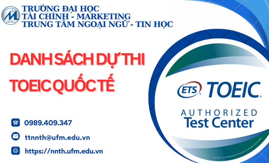 Danh sách thí sinh dự thi chứng chỉ TOEIC quốc tế (Đợt tháng 9/2025)